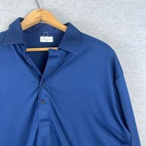 Collars & Co Polo Shirt XL Blue Performance Golf Preppy Casual Outdoor Men
